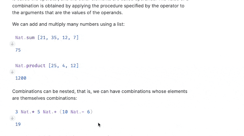 Clicking through to source definitions in a blog post