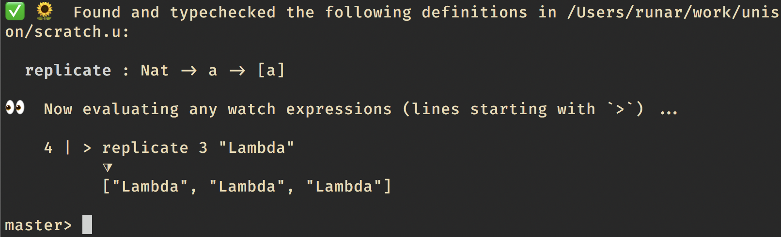 eval replicate 3 lambda