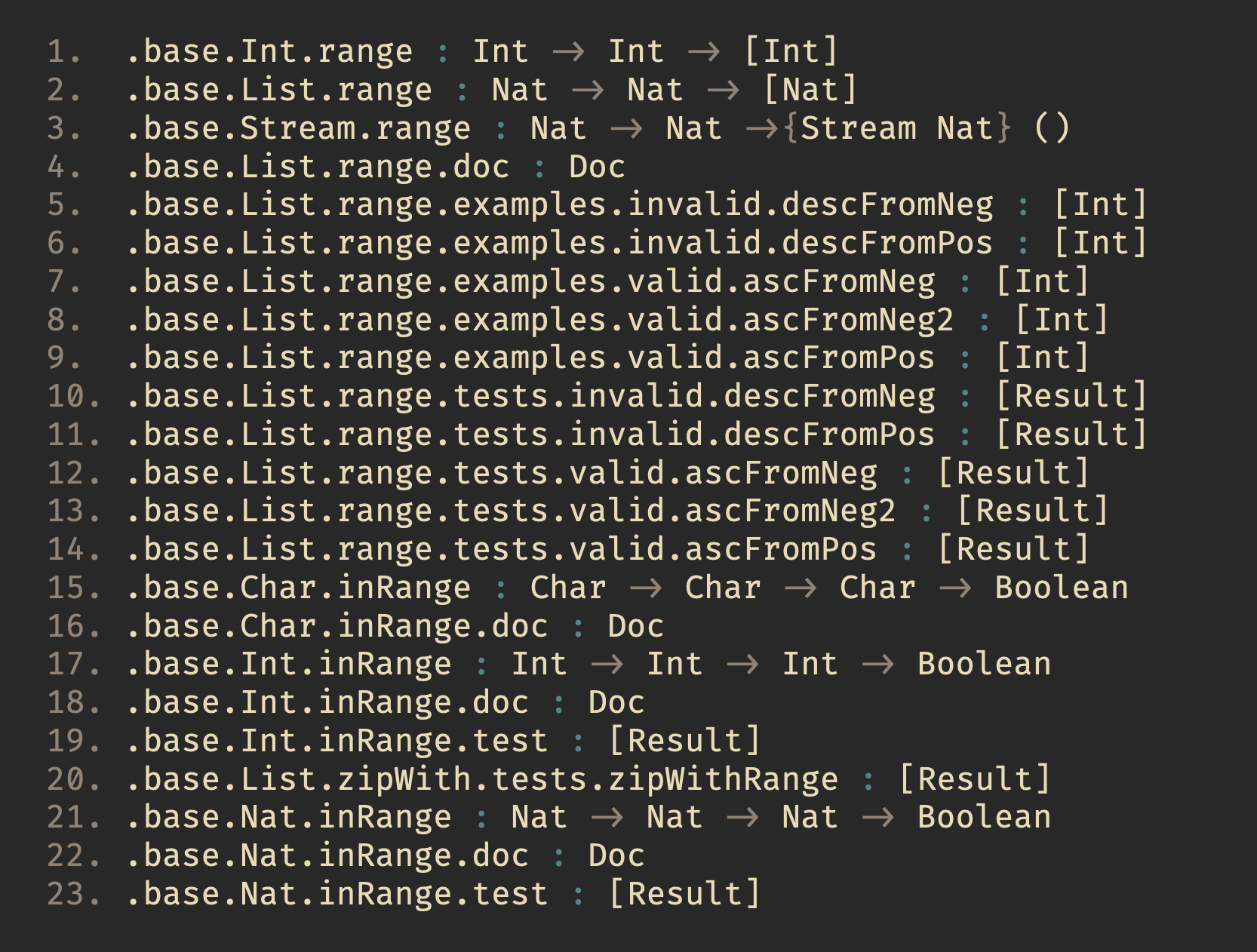 find range